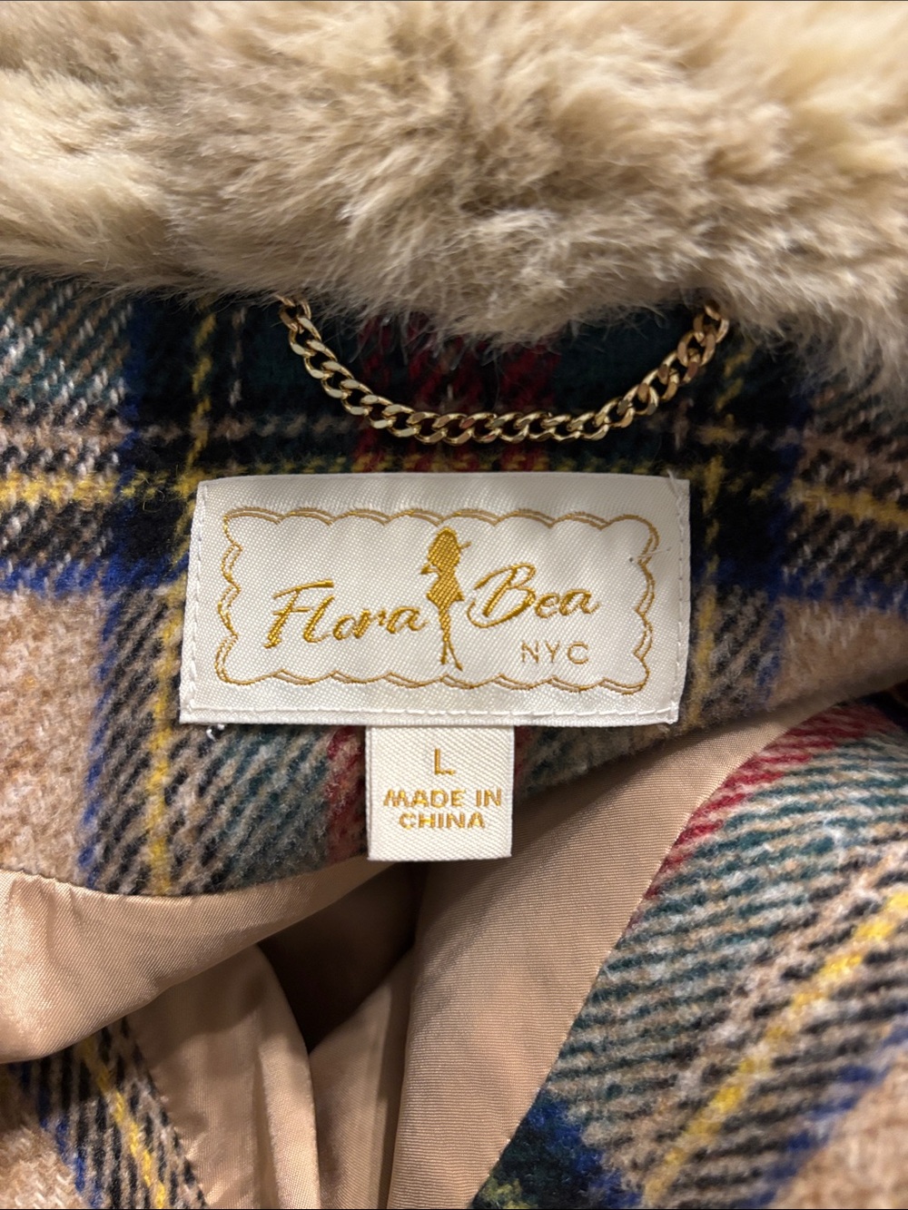 Flora Bea NYC Princess Cut Plaid Coat - Picture 9 of 10
